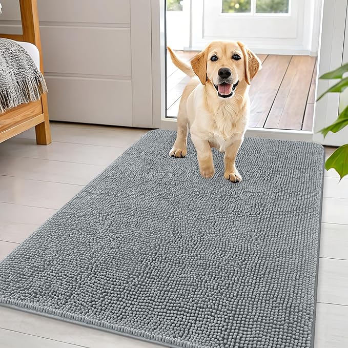 OLANLY Dog Door Mat for Muddy Paws 44x32, Absorbs Moisture and Dirt, Absorbent by OLANLY