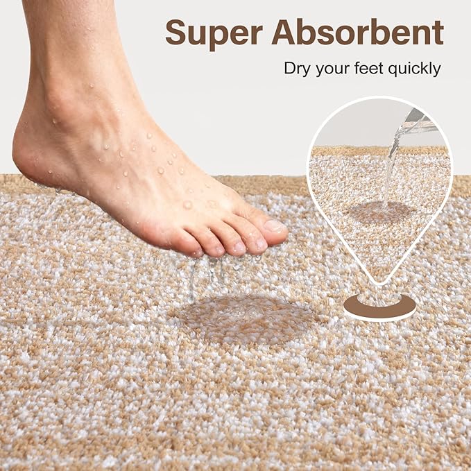 36x24 Large Bathroom Rugs Washable Non Slip, Soft Absorbent Quick Dry Mats - Image 7