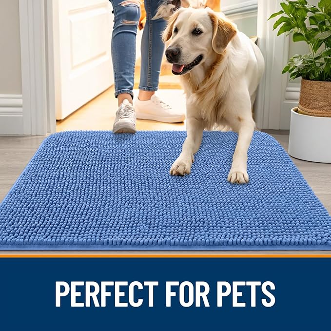 OLANLY Dog Door Mat for Muddy Paws 24x16, Absorbs Moisture and Dirt, Absorbent - Image 6