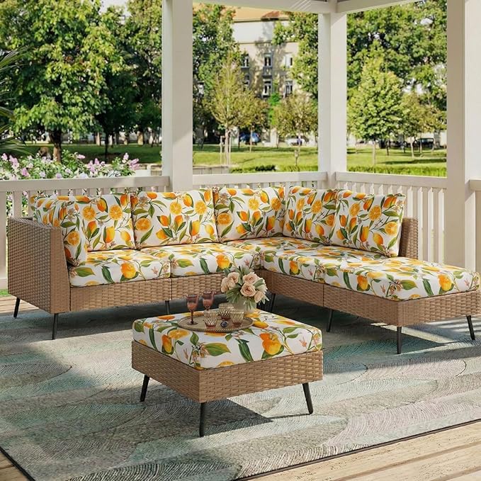 hyha Printed Couch Cushion Covers, Floral Sofa Covers Washable - Image 2