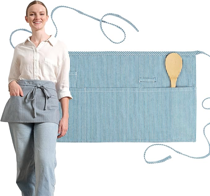 MEEMA Chef Waist Apron Cotton Fabric |Washable & Breathable Waitress & Server by MEEMA