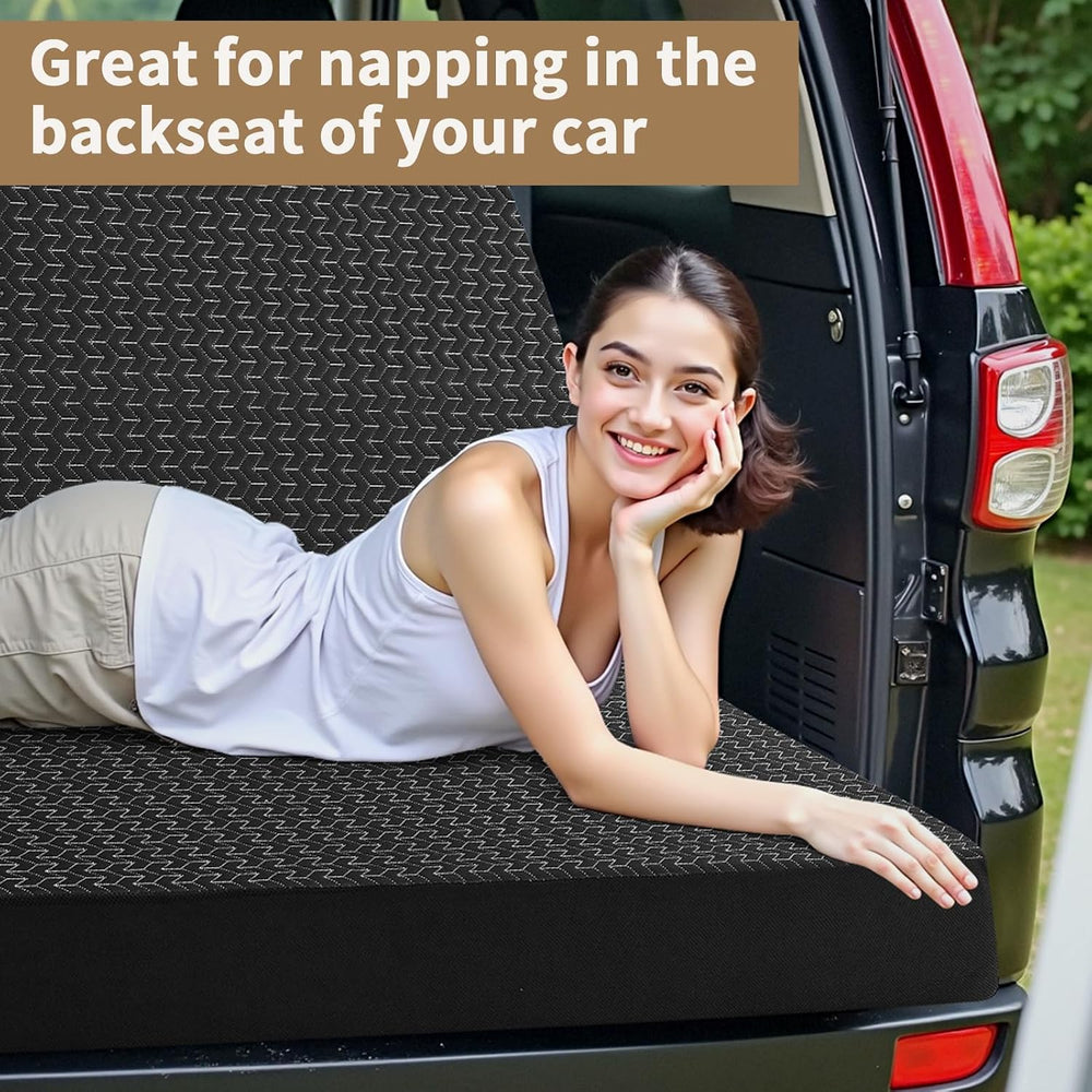 Folding Mattress Twin, 6" Floor Bed Futon for Guest Bed,Camping,Black