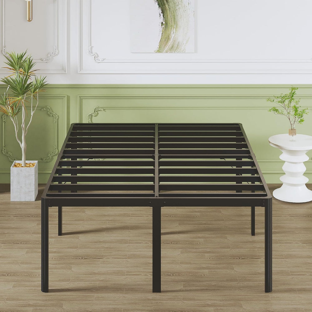 Lutown-Teen 25 Inch High Full Size Bed Frame with Rounded Corner Legs, Sturdy...