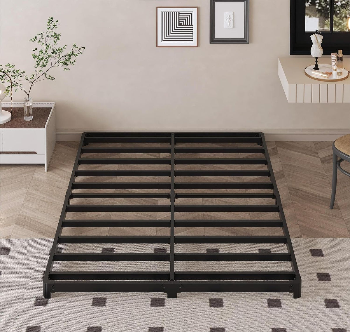 3 inch full size bed frame with rounded, main product view