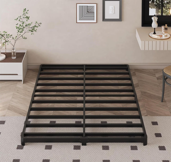 3 inch Full Size Bed Frame with Rounded Corner, Low Profile Bed Frame