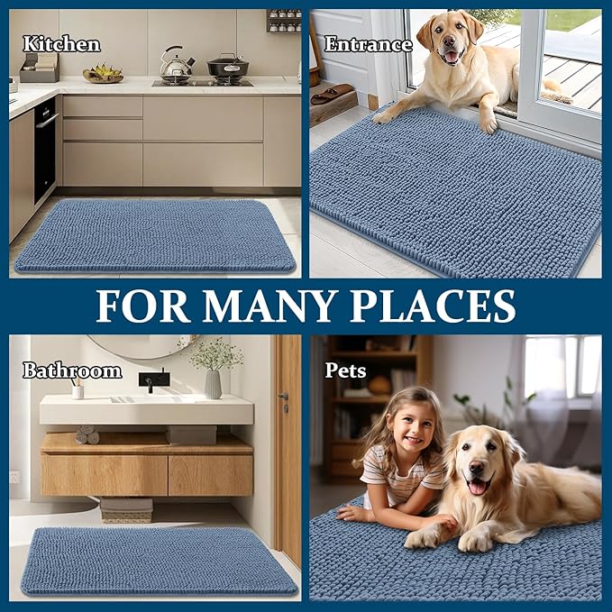 OLANLY Dog Door Mat for Muddy Paws 44x24, Absorbs Moisture and Dirt, Absorbent - Image 8