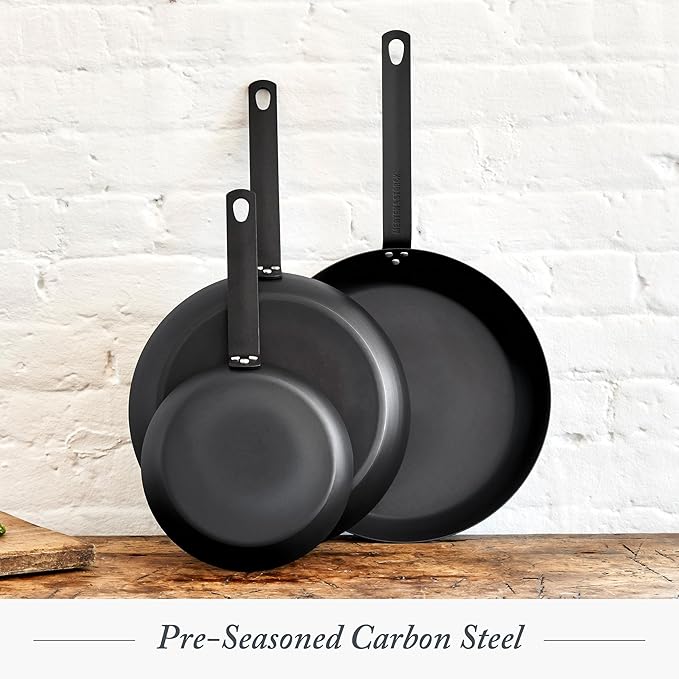 Merten & Storck Pre-Seasoned Carbon Steel 12” Frying Pan Skillet, Use on - Image 2