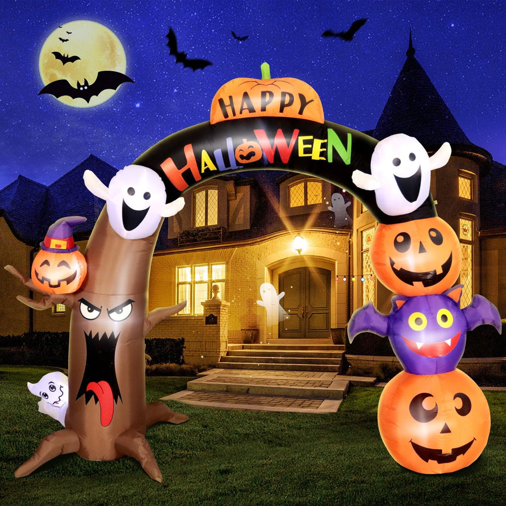 DomKom 10FT Long&8FT Tall Gaint Halloween Inflatable Decorations Dead Tre...