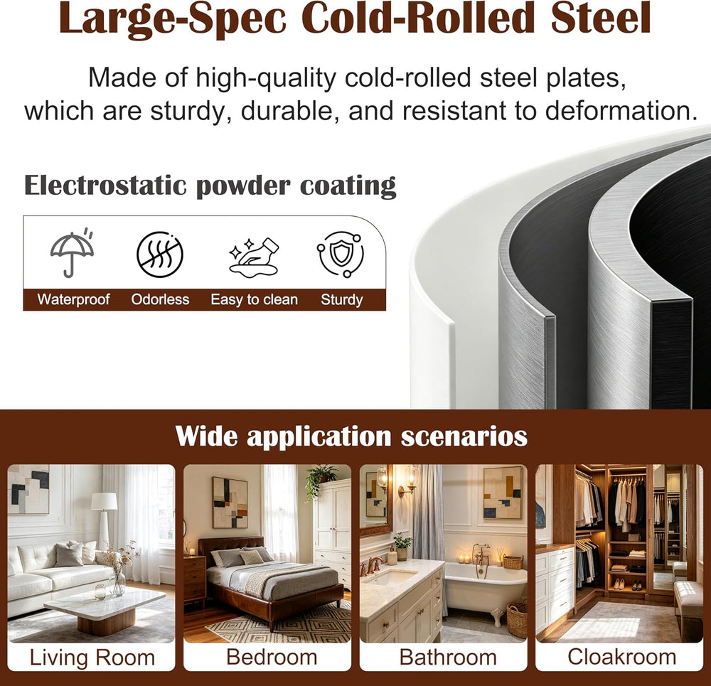 SteeLoong Metal Wardrobe Cabinet,Armoire Wardrobe Closet with Hanging Rod