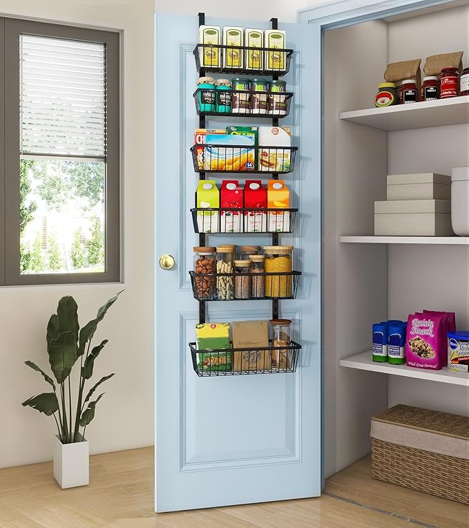 Mefirt 12 Inch Wide Narrow Over The Door Pantry Organizer, Pantry Organization - Image 9