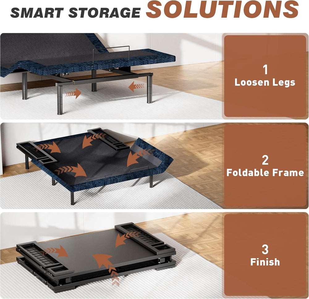Twin XL Adjustable Bed Base Quiet Motor Zero Gravity Anti-Snore