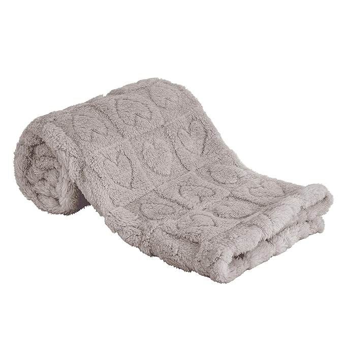 Yurhap Fleece Baby Blanket Heart Checkered, Ultra Soft Cozy Baby Blankets by Yurhap