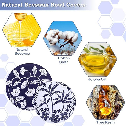 2 Large Reusable Beeswax Bowl Covers - Image 2