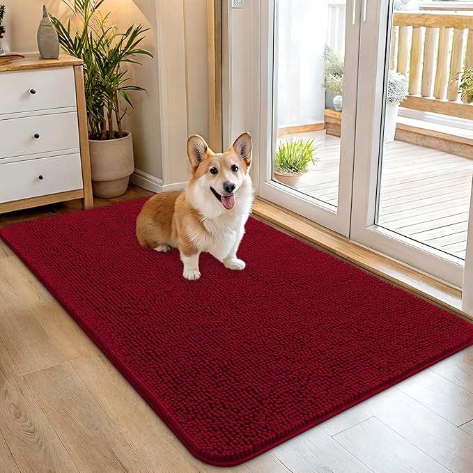 OLANLY Dog Door Mat for Muddy Paws 45x27, Absorbs Moisture and Dirt, Absorbent by OLANLY