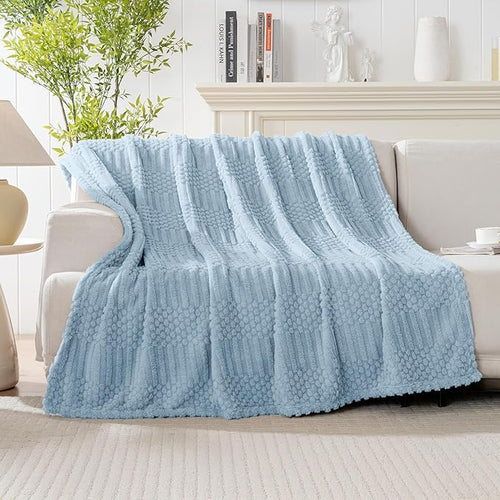 50x70 Inch Blue Throw Blanket - Image 2