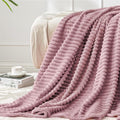 BEDELITE Fleece Throw Blanket for Couch – 3D Ribbed Jacquard Soft and Warm by BEDELITE