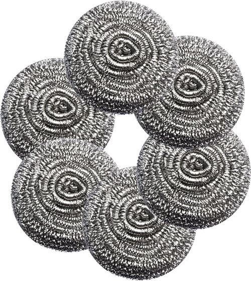 6Pcs Steel Wool Scrubbers by Docduet
