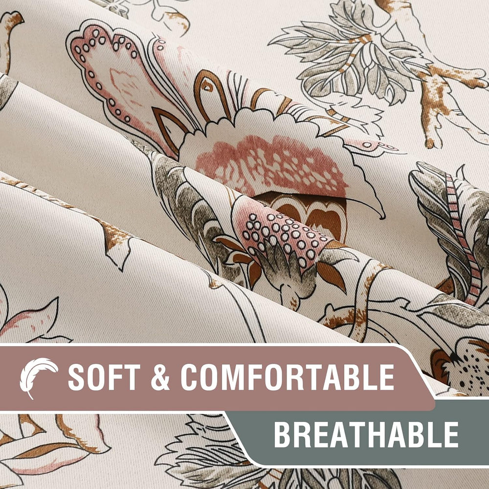 H.VERSAILTEX Blackout Curtains 96 Inch Length 2 Panels Set Floral Print Curta...