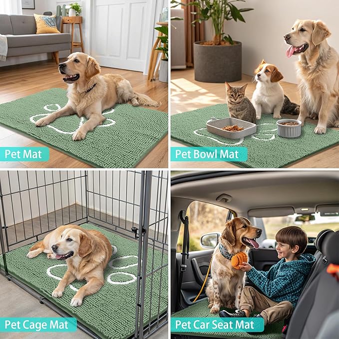Smiry Dog Door Mat for Muddy Paws, Absorbent Dirt Trapper Non Slip Quick Dry - Image 8