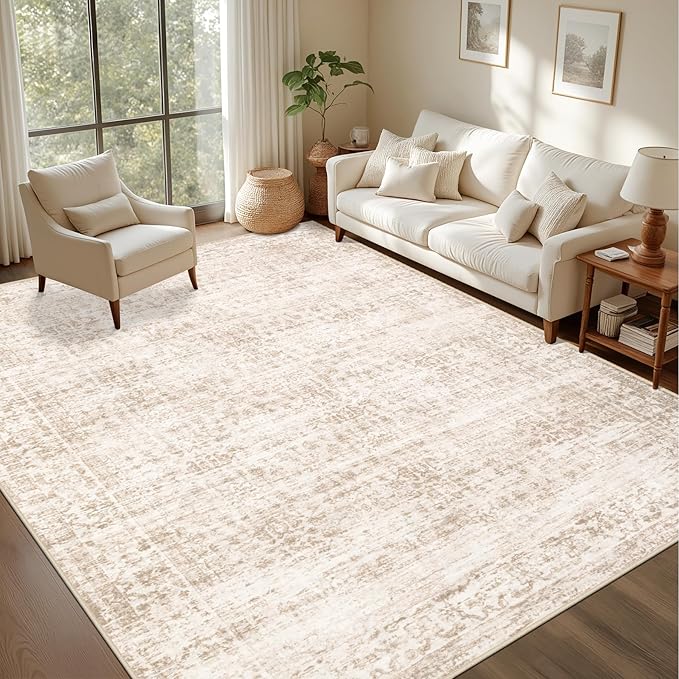 4x6 Area Rugs for Living Room: Washable Rug Soft Vintage Boho Medallion Carpet by EXPEDIX
