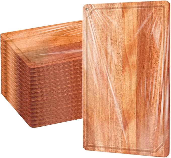 Eaasty 12 Set Extra Large Plain Cutting Board Bulk Heavy Duty Wood Cutting by Eaasty