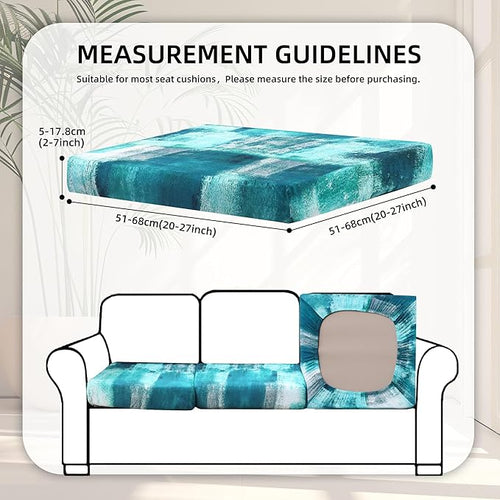 8Pcs Stretch Patio Cushion Covers, Outdoor Couch Covers Replacement, Outdoor - Image 2