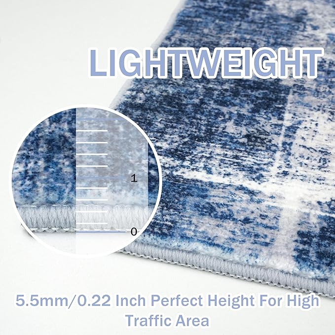 IOHOUZE Abstract Runner Rug 3x20 Ft Extra Long Washable Runners - Image 5