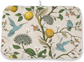 Boho Dish Drying Mat 18x24 Inch Vintage Lemon Floral Blue Bird Drying Mat by DAFENA