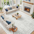 10x14 Area Rugs for Living Room Washable Rug: Anti-Skid Abstract Modern Living by Crority