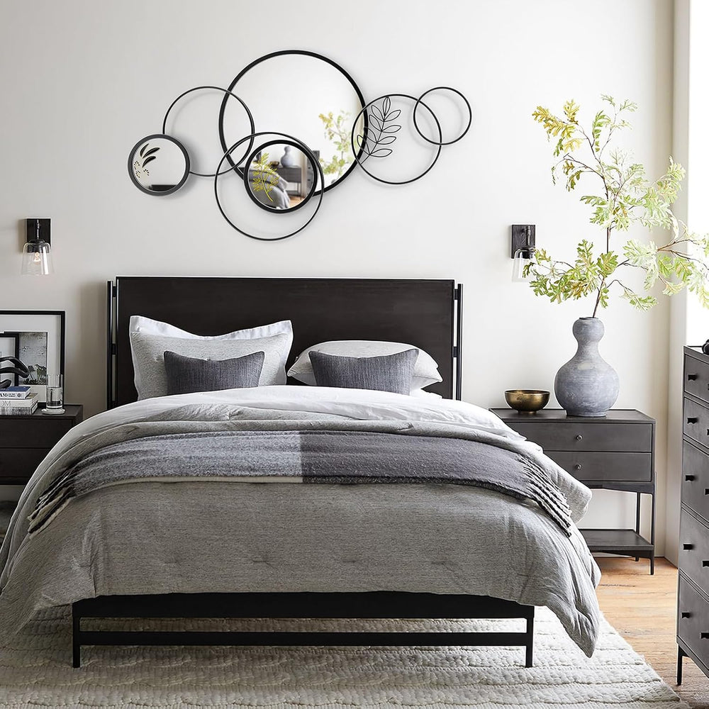Wall Mirror Decorative, Round Decorative Mirror, Large Decor Metal Wall Art