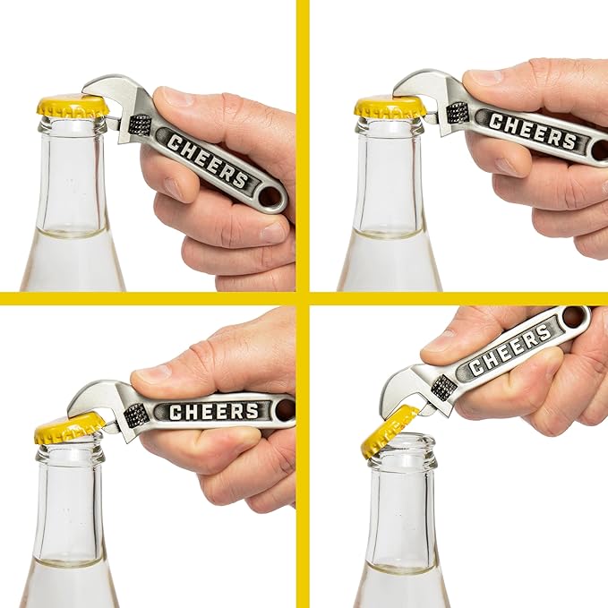 Wrench Bottle Opener Keychain for Men – Funny Wrench-Shaped Metal Key Chain for - Image 2