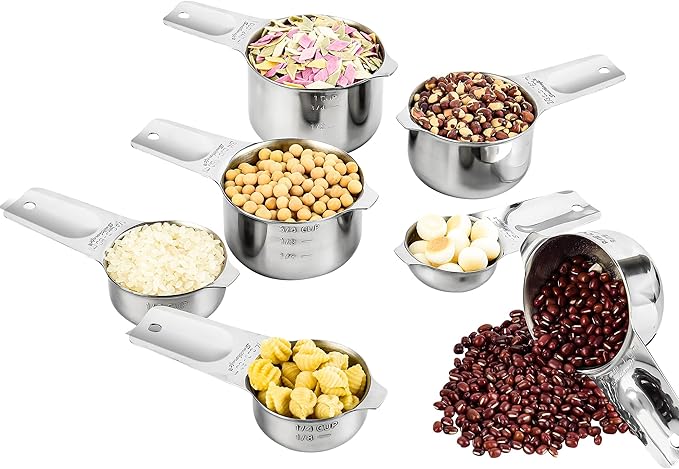 Measuring Cups and Spoons Set, Stainless Steel Measuring Cups Set, Dry 7 - Image 3