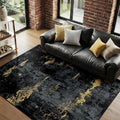 Washable Area Rugs 4'x6' Non-Slip Modern Abstract Soft by RELEANY
