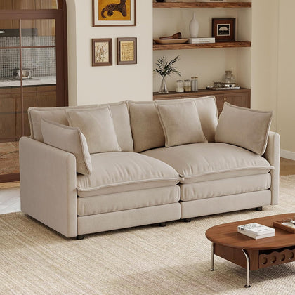 70.8" Loveseat Sofa 2 Seater Cloud Sectional Couch, Small Love Seat