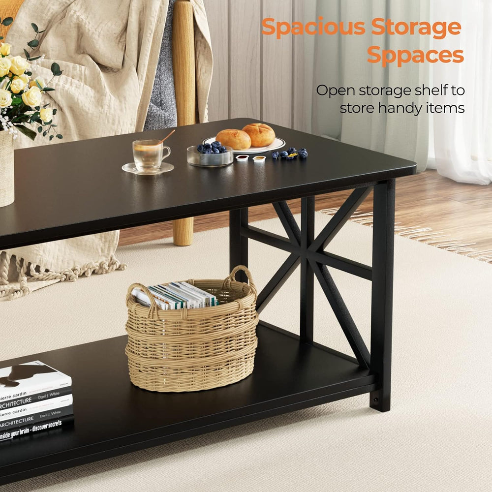 GreenForest Coffee Table for Living Room with Round Corners