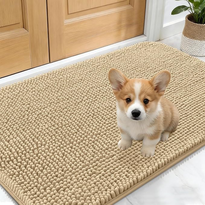 OLANLY Dog Door Mat for Muddy Paws 30x17, Absorbs Moisture and Dirt, Absorbent by OLANLY