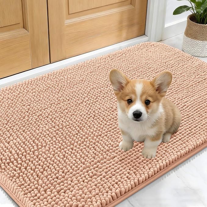 OLANLY Dog Door Mat for Muddy Paws 30x17, Absorbs Moisture and Dirt, Absorbent by OLANLY