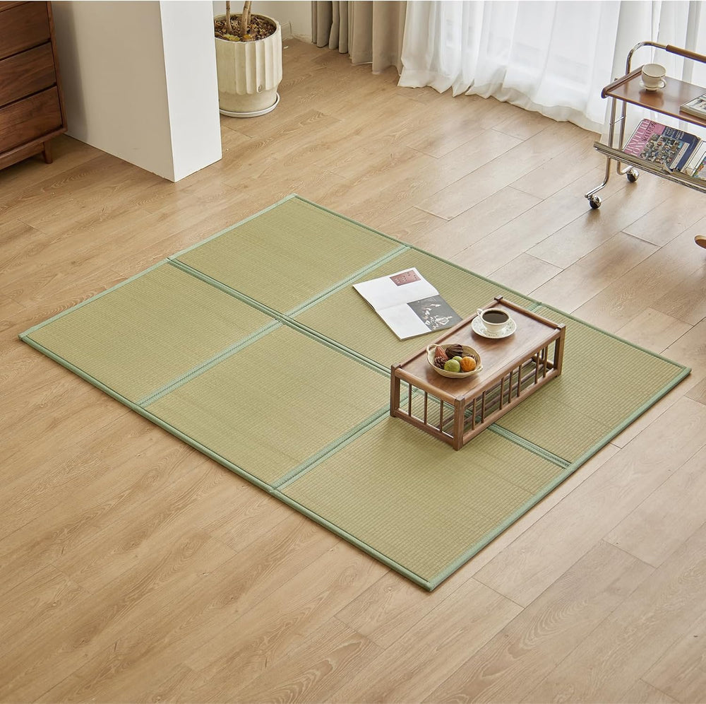 Natural Rush Grass Floor Tatami Mat,Queen, 79" x 59" x 0.5"