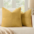MIULEE Golden Mustard Decorative Throw Pillow Covers 16x16 Inch by MIULEE