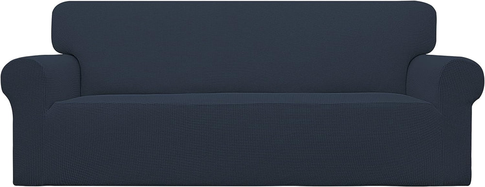 Easy-Going Stretch Couch Covers for Sofa Washable Large Dark Blue