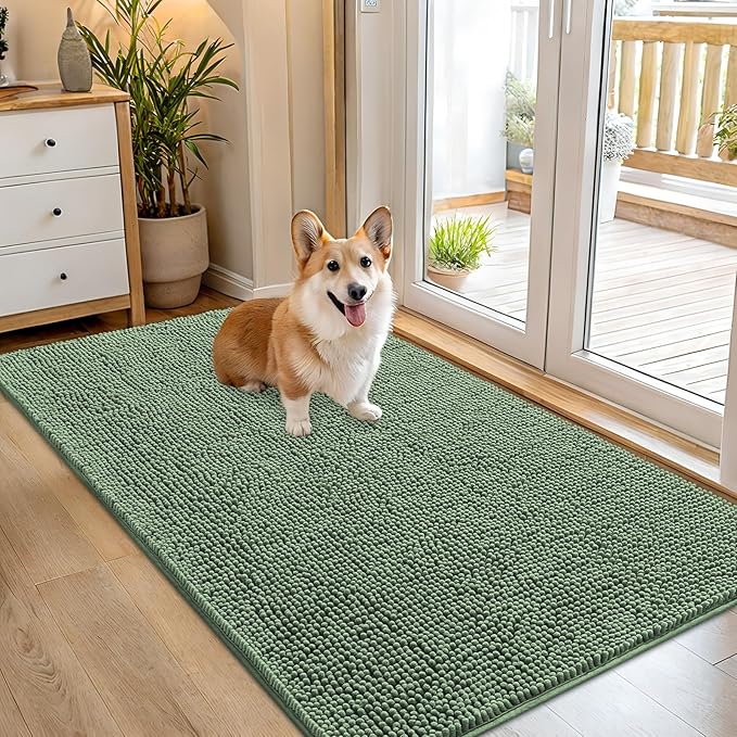 OLANLY Dog Door Mat for Muddy Paws 54x32, Absorbs Moisture and Dirt, Absorbent by OLANLY