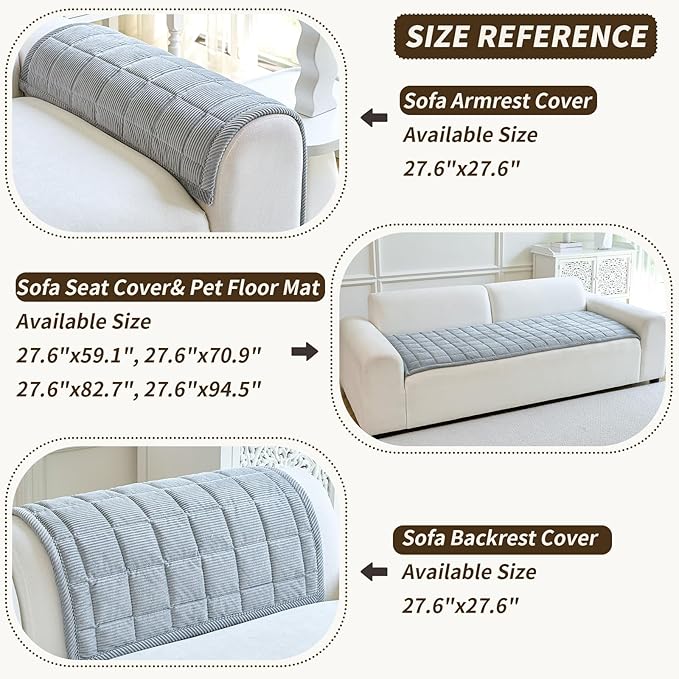 Couch Covers for Dogs Washable, Non Slip Couch Covers for Loveseat Sofa Pet - Image 2