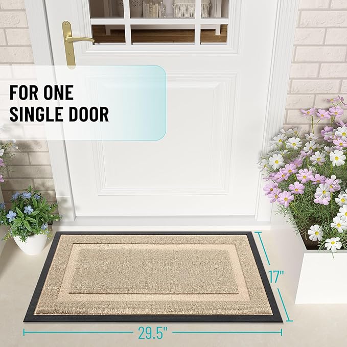 OLANLY Front Door Mat Indoor Outdoor Entrance, Waterproof All-Season, - Image 2