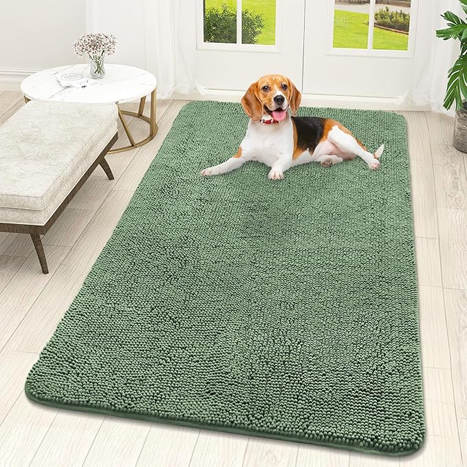 OLANLY Dog Door Mat for Muddy Paws 59x32, Absorbs Moisture and Dirt, Absorbent by OLANLY