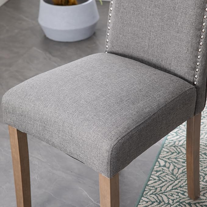 Upholstered Dining Chair Modern Stylish Parsons Kitchen Diner High Back with ...