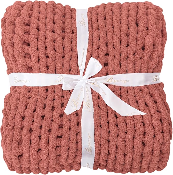 Bigacogo Chunky Knit Throw Blanket - Image 7