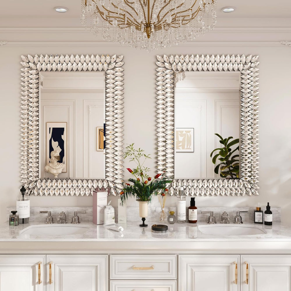 Kelly Miller 24"x36" Jeweled Luxury Rectangle Decorative Wall Mirror