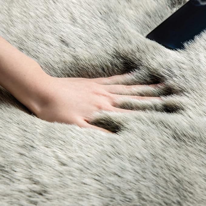 Ashler HOME DECO Soft Fox Faux Fur Chair Couch Cover Area Rug - Image 3