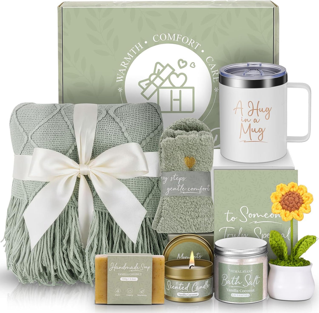 Get Well Gifts for Women After Surgery Self Care Gift Baskets Care Package | Sending Sunshine Relaxing Get Well Soon Hug in a Box Spa Basket Birthday Gifts for Women Mom Her Best Friend Wife Daughter