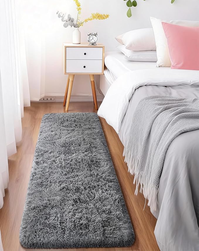 Ophanie Runner Rug for Hallway, 2x5 Upgrade Non-Slip Fluffy Soft Bedside Rugs by Ophanie